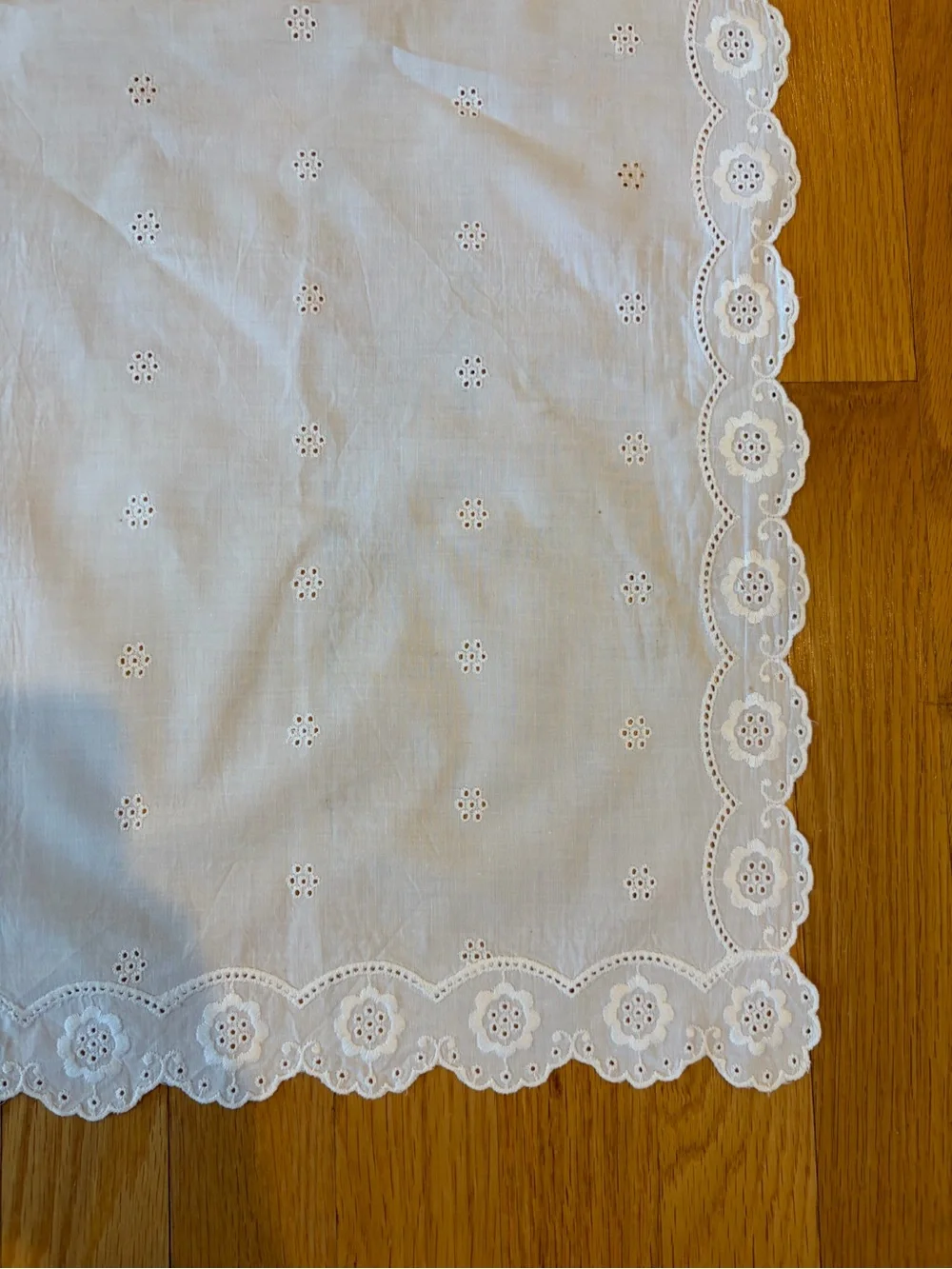 White Eyelet Table Runner - Home Accents